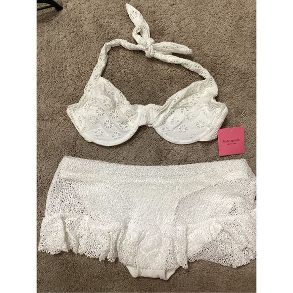 New. Kate Spade & Robin Piccone lace bikini. L-top/M-bottom. Retails $210 - Picture 4 of 6